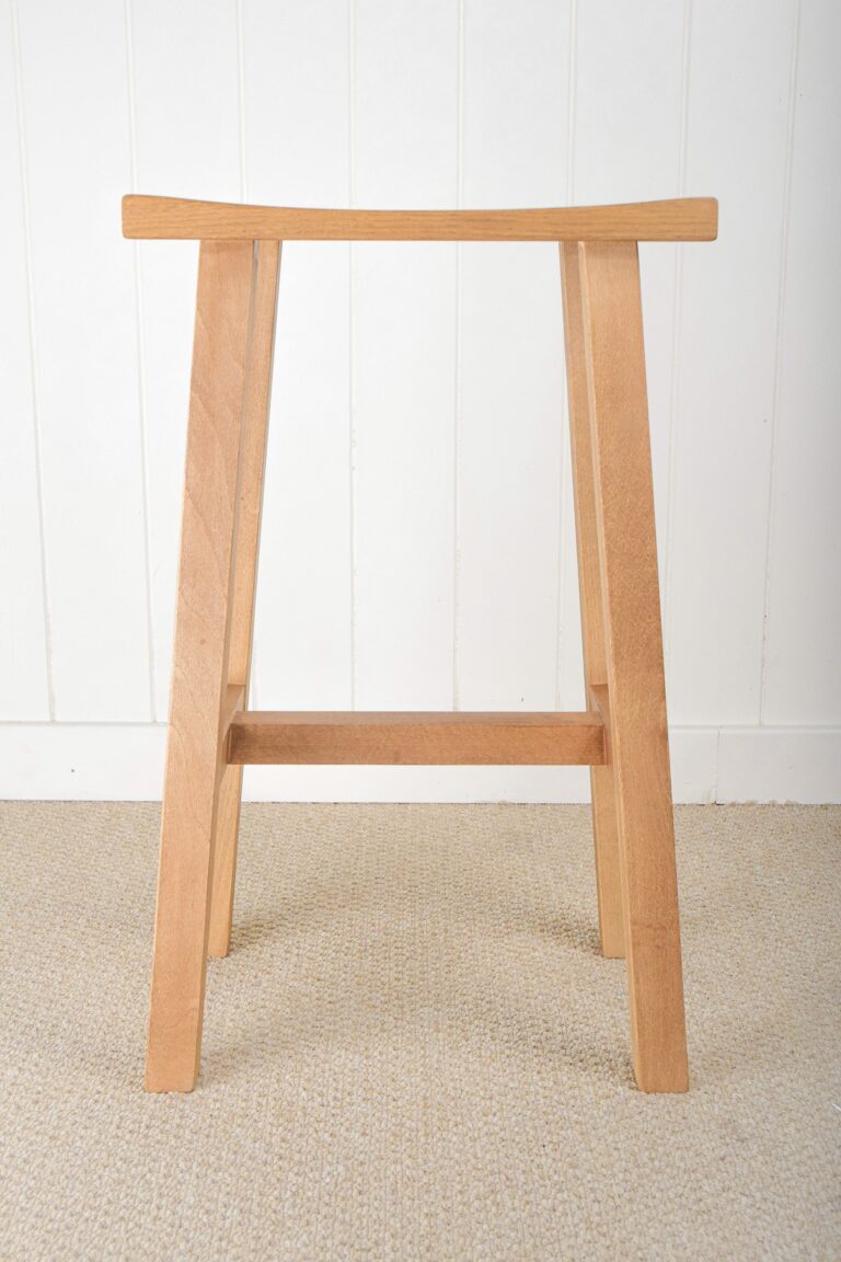 Curved deals wooden stool