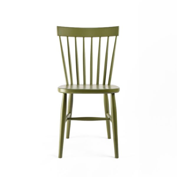 Scandinavian nordic chair painted in a green colour