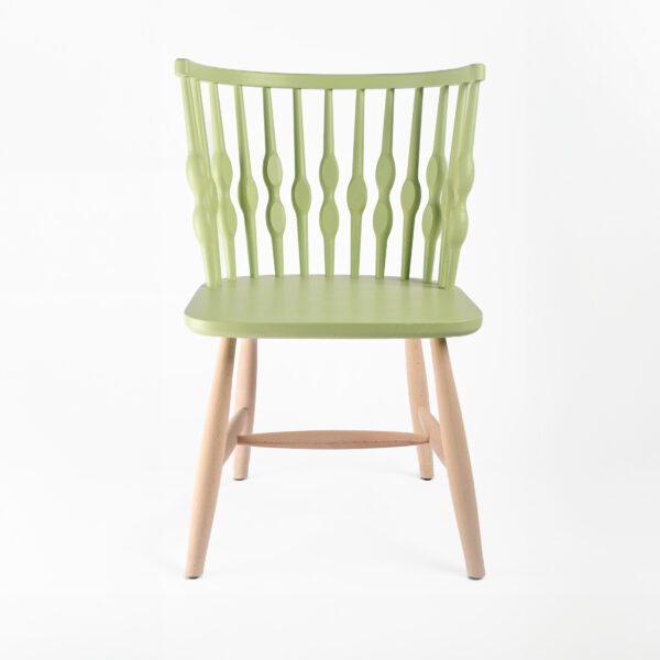 Contemporary Nub Dining Chair painted green