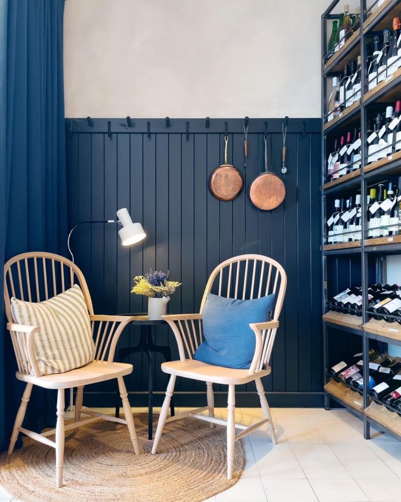 Arm chairs in a winebar